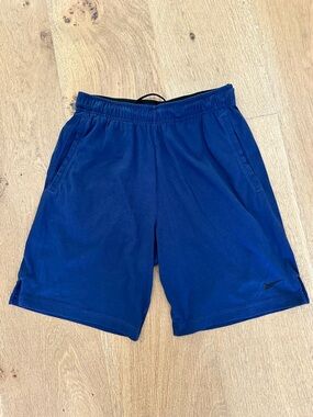 Nike Men's Royal Blue Athletic Shorts with Black Swoosh